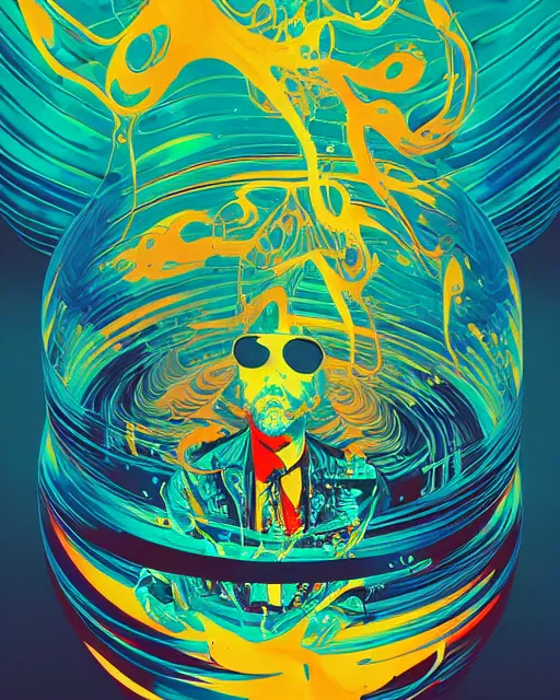 Prompt: hippie gypsy, chaotic liquid smoke vortex, portrait, by petros afshar, ross tran, tom whalen, peter mohrbacher, smokey water scenery, bubbles, radiant light