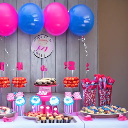 Prompt: 9/11 gender reveal party