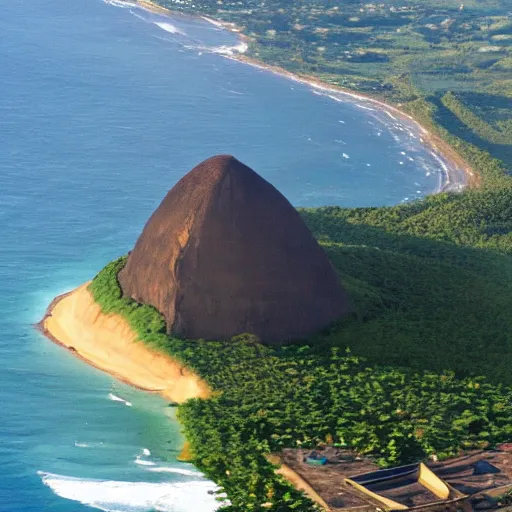 Image similar to TC's chopper over chinaman's hat, magnum PI