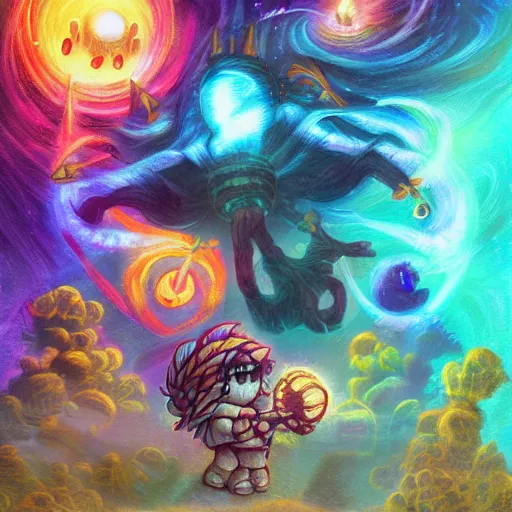 Image similar to kirby's epic yarn in the style of anato finnstark