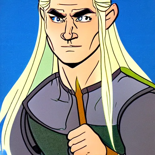 Image similar to legolas 1978 cartoon highly detailed, realistic, scientific