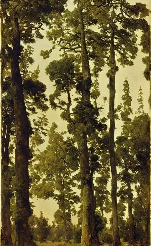 Image similar to atlas textures of trees, white background eugene von guerard, ivan shishkin, john singer sargent