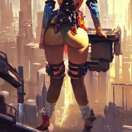 Prompt: greg manchess painting of district of columbia in the year 2 0 7 7, painting, cyberpunk style, trending on artstation, by huang guangjian and gil elvgren and sachin teng