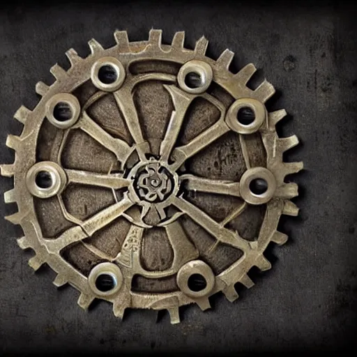 Prompt: fantasy steampunk cog wrench weapon, fantasy game art, fantasy rpg, league of legends