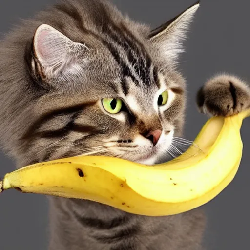 Prompt: cat banana