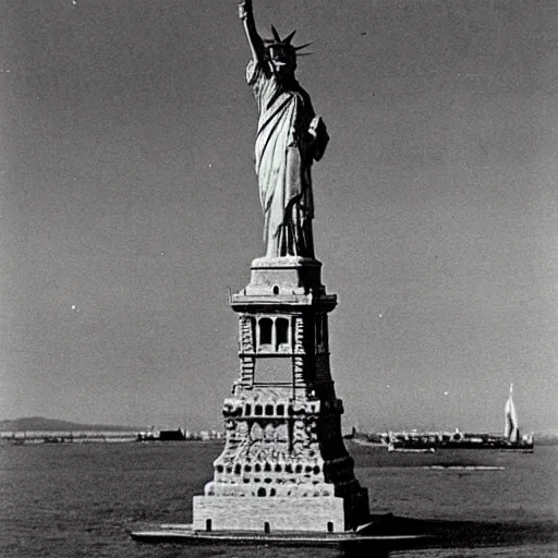 Image similar to the statue of liberty by dali