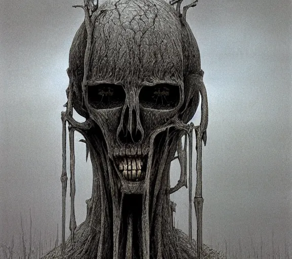 Prompt: the boney razor spine of the shade monster, photo pic by gammel giger beksinski horrors H 576