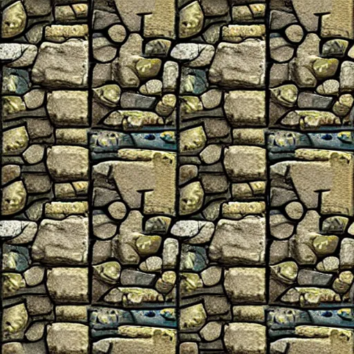 Image similar to seamless video game stone texture, digital art, breath of the wild