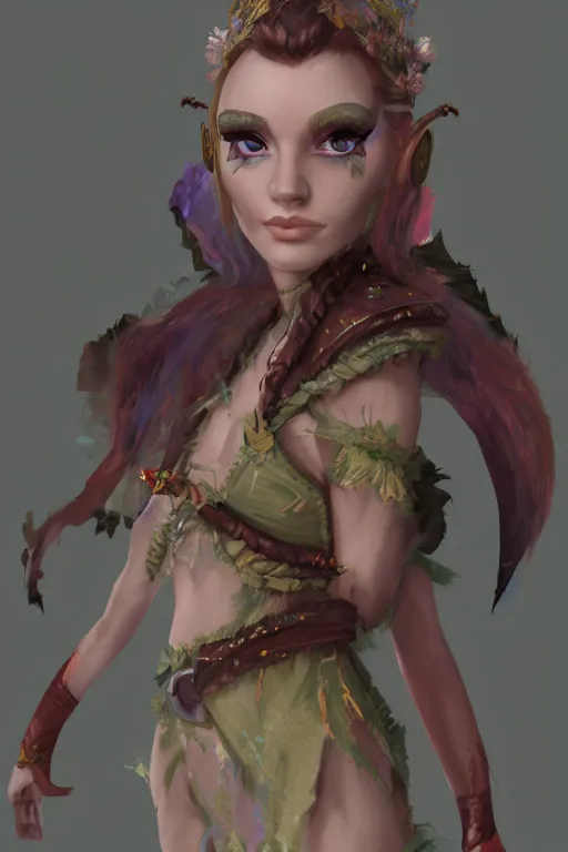Prompt: a portrait of DND fairy character , concept art, DND, trending on artstation 3D.