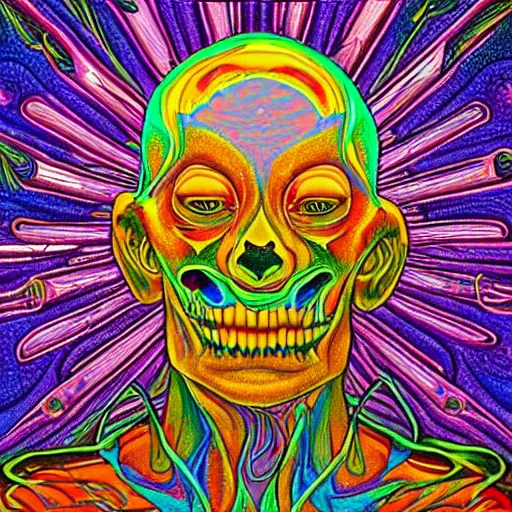 Image similar to dmt ego of death, 8 k, detailed