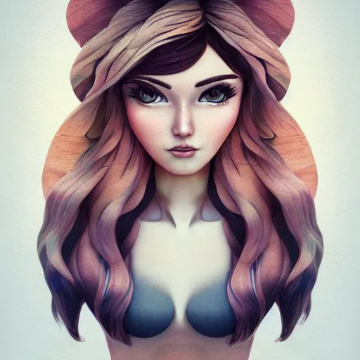 Image similar to skydoll noa, by alessandro barbucci, by loish, by audrey kawasaki, barbbara cannepa global illumination, wood texture overlays