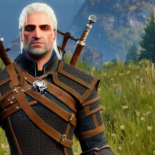 Prompt: Daneil Radcliffe in The Witcher 3, gameplay, 8k, HD