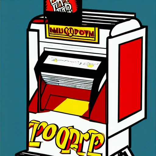 Image similar to mutoscope in the style of pop art