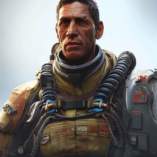 Prompt: photo realistic image of bloodhound from apex legends, stunning 3 d render inspired art by istvan sandorfi and greg rutkowski, character posing, complete body, realistic and detailed eyes, realistic, highly detailed attributes and atmosphere, dim volumetric cinematic lighting,