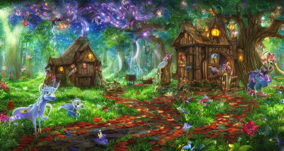 Image similar to Enchanted and magic forest, with Cry engine