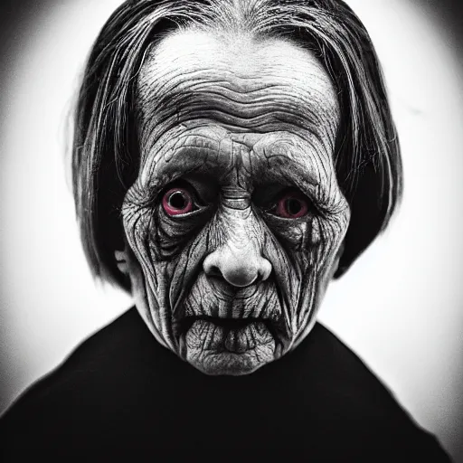 Scary Movie White Face Grandma Graphic · Creative Fabrica