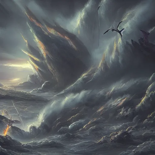 Image similar to explosive storm, fantasy art, concept art, ultra detail