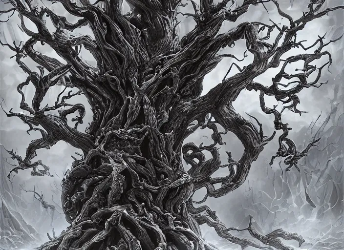 Prompt: the tree of skulls. epic artwork, trending on artstation.