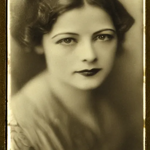 Image similar to headshot edwardian photograph of kristin kreuk,, 1 9 2 0 s film actress, realistic face, 1 9 1 0 s, grainy, victorian, soft blur