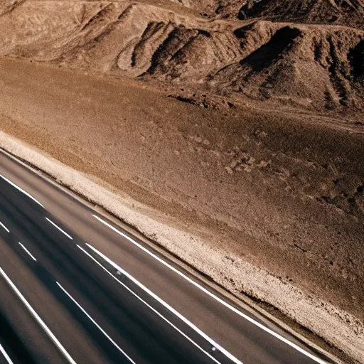 Image similar to parts of the moon are blocking the highway, cinematic, professional photographer