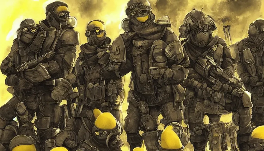 Image similar to “minions part of blackwater mercenary group”