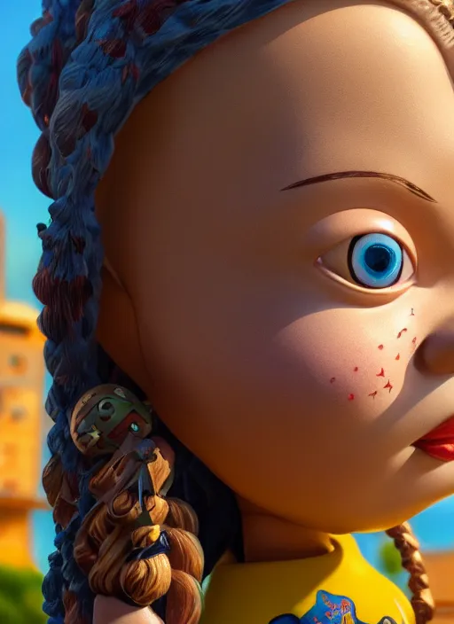 Prompt: closeup face profile portrait of tin toy greta thunberg wearing a bikini, depth of field, zeiss lens, detailed, symmetrical, centered, fashion photoshoot, by nicoletta ceccoli, mark ryden, lostfish, breathtaking, 8 k resolution, extremely detailed, beautiful, establishing shot, artistic, hyperrealistic, octane render
