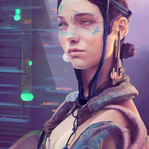 Image similar to solarpunk human character design, cgsociety, artstration