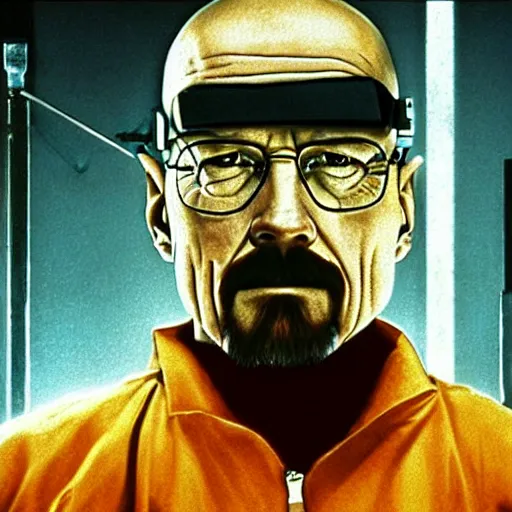 Prompt: a still of walter white in half - life ( 1 9 9 8 )