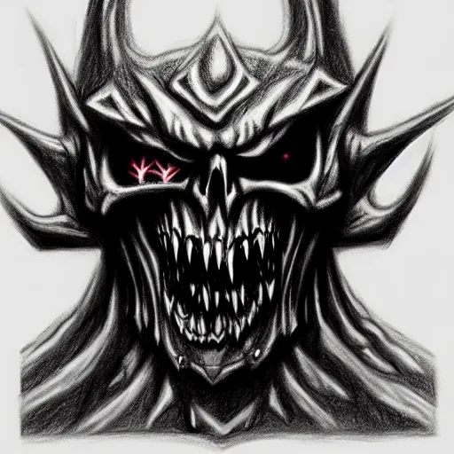 Prompt: deathmetal goblin heavy charcoal sketch, trending on artstation