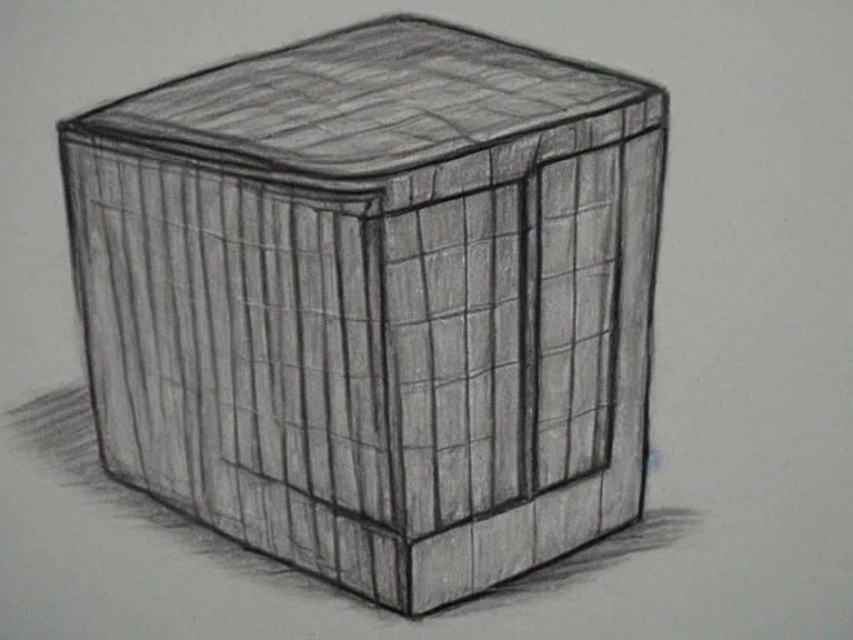 Image similar to a pencil drawing of a box computer. by pen tacular