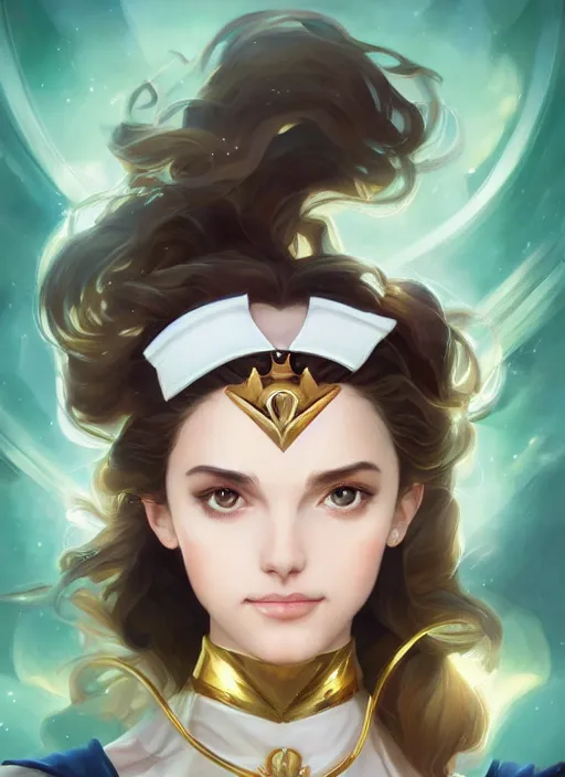 Image similar to symmetry!! portrait of sailor jupiter!! intricate, elegant, highly detailed, digital painting, artstation, concept art, smooth, sharp focus, illustration, art by artgerm and greg rutkowski and alphonse mucha, 8 k