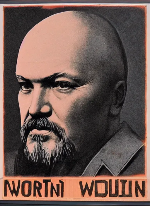 Image similar to lenin makes world revolution art in realistic style