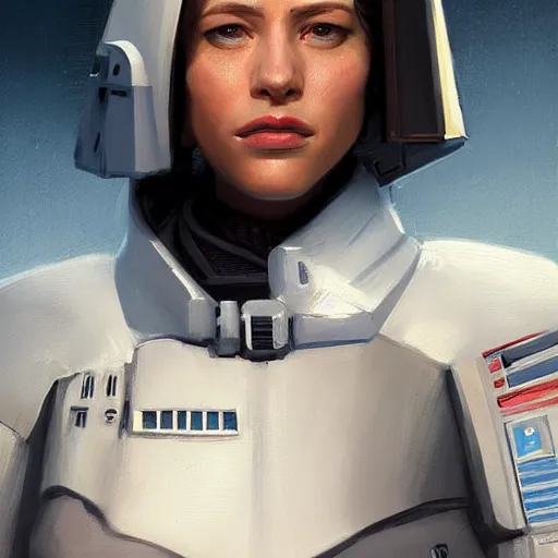 Image similar to portrait of a woman by greg rutkowski, hyela antilles, star wars expanded universe, she is about 2 0 years old, wearing starfighter pilot uniform of the galactic alliance, digital painting, artstation, concept art, smooth, sharp foccus ilustration, artstation hq