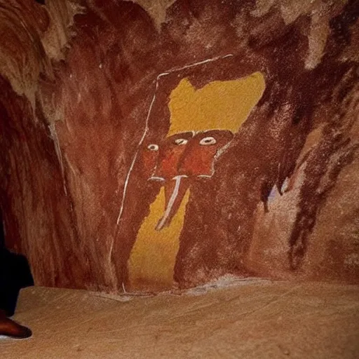 Prompt: Cave-painting!! Of (((((Donald trump)))))