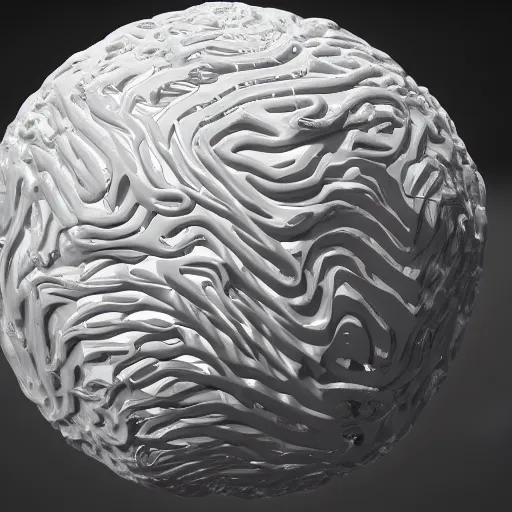 Prompt: complex floating abstract 3 d object in frontal view, ultra rendered extreme realism and detail, 8 k, highly detailed, realistic, full in frame, pbr, oktane render, biomorphic,