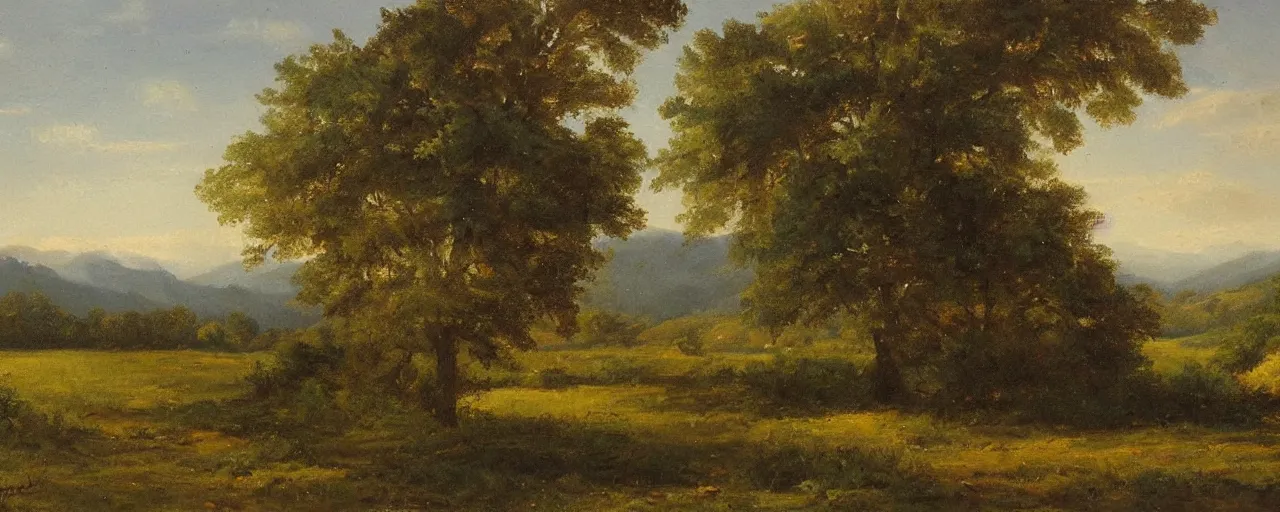 Image similar to a beautiful landscape painting by John Marshall Gamble