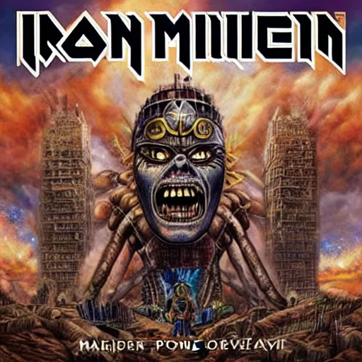 Image similar to iron maiden power slave album cover 8 k hyperdetailed photorealism hdr