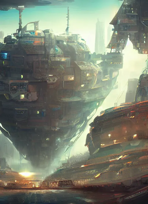 Prompt: the world in 2 0 5 0, cinematic, game art, extremely detailed digital painting, print