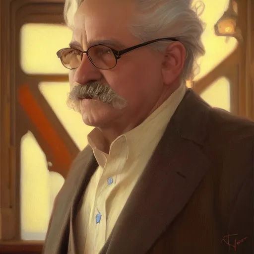 Prompt: a portrait painting of dai vernon in the oil painting unreal 5 daz. rpg portrait, extremely detailed artgerm greg rutkowski alphonse mucha vladimir volegov