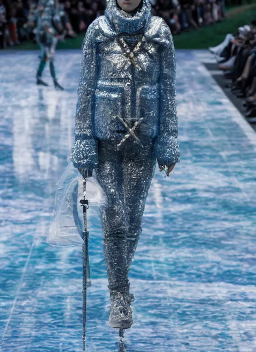 Image similar to hyperrealistic and heavy detailed moncler runway show of disney, leica sl 2 5 0 mm, vivid color, high quality, high textured, real life