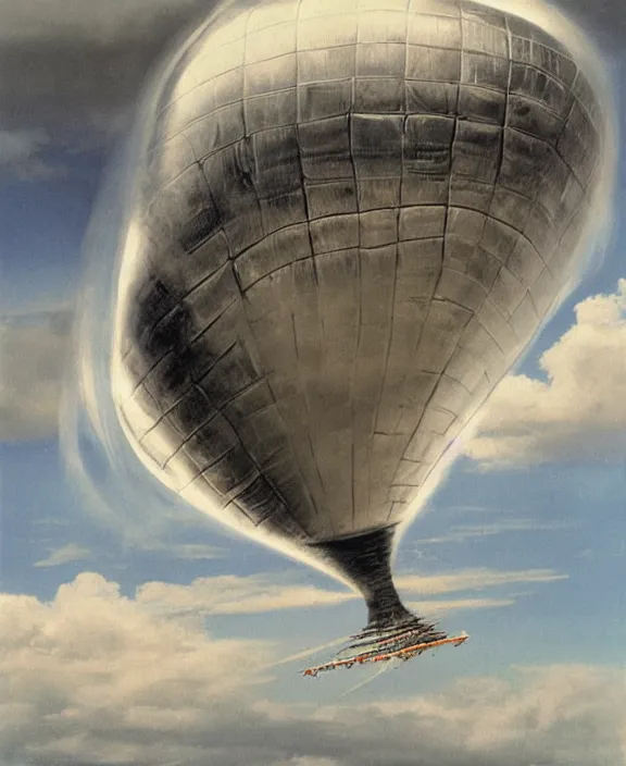 Image similar to hindenburg zeppelin falling, art by denys tsiperko and bogdan rezunenko, hyperrealism