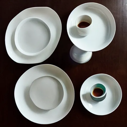 Image similar to “a cup and plate by zaya hadidi”