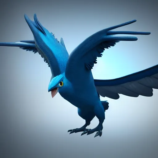 Image similar to photography of a realistic articuno animal, ultra detailed, 8 k, cinematic lighting, natural background, trending on artstation, pokemon