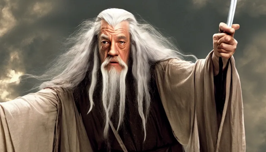 Image similar to still of gandalf in the movie'' kung pow 2'' ( 2 0 2 6 )