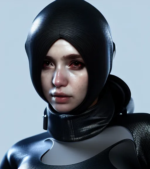 Prompt: complex 3 d render, hyper detailed, ultrasharp, cyberpunk android girl, digital portrait, concept art, illustration, studio lights, hyper realistic, ultra detailed, 0 6 0 8 wear techwear clothing, volumetric lighting, 8 k uhd post - production, artstation hq, unreal engine 5, unity engine