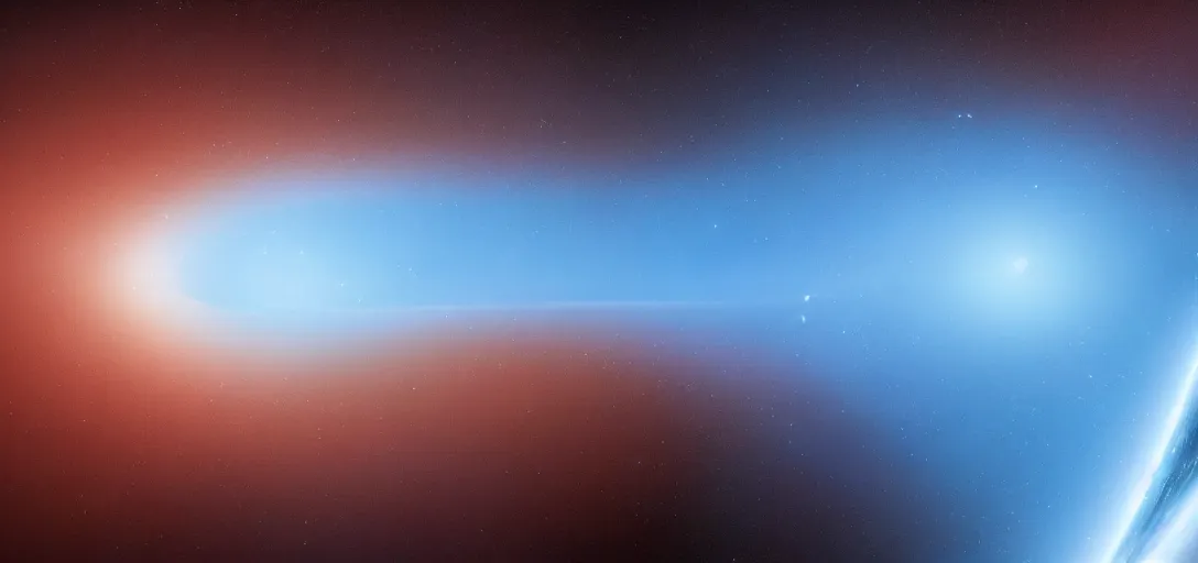 Prompt: Black Hole from Interstellar but in Blue, 4K, very detailed
