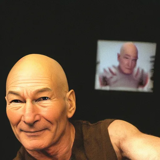 Image similar to patrick stewart as krillin photograph