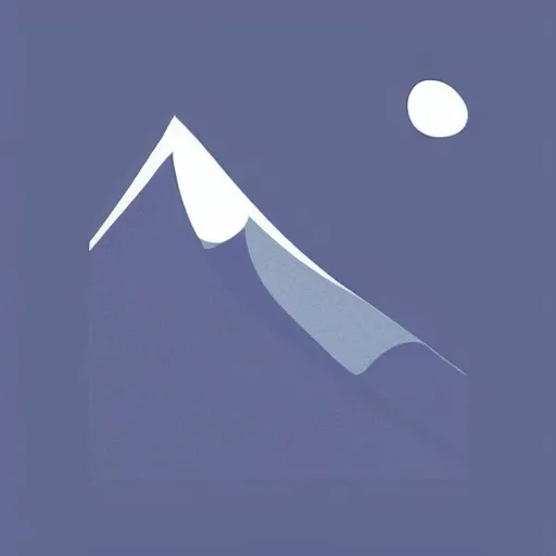 Prompt: “ minimal geometric vector illustration of mountains in the fog ”