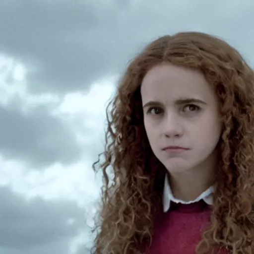 Image similar to film still of Hermione Granger.