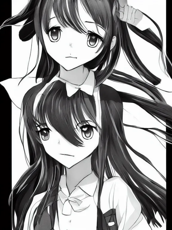 Image similar to beautiful manga high school girl, full body, grayscale comic book artstyle by tetsuo hara